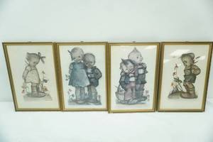 lot 663 image: Hummel Prints. Framed with Glass