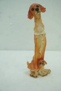 lot 676 image: Vintage Resin Staffordshire-Style Spaniel Dog Figurine