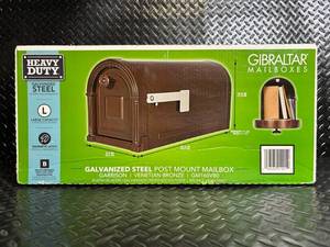 lot 5 image: Gibraltar GM160VB0 Galvanized Steel Post Mount Mailbox - Venetian Bronze