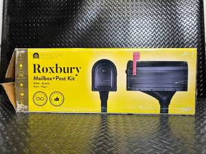 lot 22 image: Roxbury MailboxPost Kit - Steel-Black