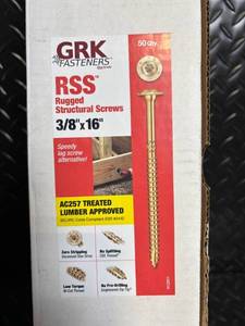 lot 27 image: GRK RSS Rugged Structural Screws 38 x 16 in - 50 Qty