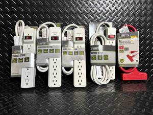 lot 37 image: Master Electrician Surge Strips & Power Strips - 3 ft8 ft cords (510J, 15A) Lot of 6