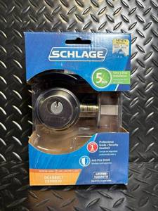 lot 60 image: Schlage B62N V 620 Double Cylinder Deadbolt - Antique Pewter Finish - Fits Standard Doors