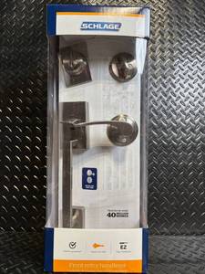 lot 106 image: Schlage Front Entry Handleset - Lever & Deadbolt, Fits Standard Doors