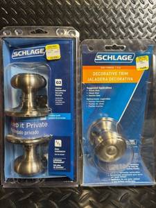 lot 118 image: Schlage Privacy Lock G2 Keep It Private  Decorative Trim Jaladera Decorativa