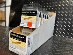 lot 128 image: DeckFAST Epoxy-Coated Deck Screws Tan 10 x 4 in Flat Head - T-25 Star (50 Pcs)