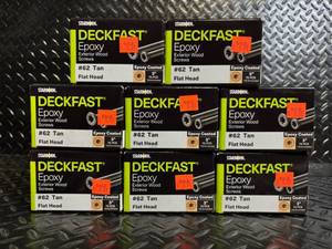 lot 135 image: Starborn DeckFAST Epoxy Exterior Wood Screws #62 Tan Flat Head 3 in - 75 pcs