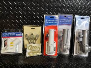 lot 137 image: Annin Flagmakers Nylon & Aluminum Flagpole Brackets Lot - Includes 3 Flag Display Brackets