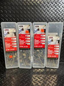 lot 148 image: GRK RSS Rugged Structural Screws 516 x 3-12 in - 4 Pack (100 Qty Each)
