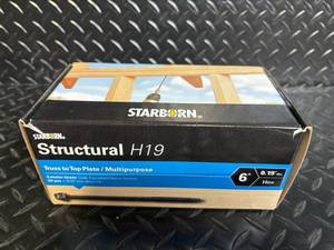 lot 153 image: Starborn Structural H19 Truss-to-Top Plate Screws - 6 in x 0.19 in Hex, 50 pcs