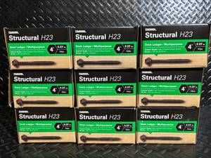 lot 155 image: Starborn Structural H23 Deck Ledger Screws - 4 in Hex, 0.23 in Dia, 50 pcsbox (9 Boxes)