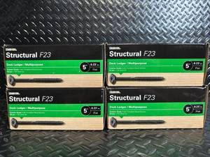 lot 157 image: Starborn Structural F23 Deck Ledger Screws - 5 in x 0.23 in Flat Head, 50 pcsbox, 6 Boxes