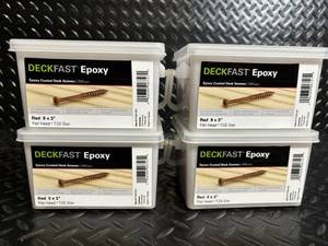 lot 164 image: DECKFAST Epoxy Red 9x3 Deck Screws - 250 pcs per box - 4 boxes