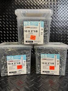 lot 166 image: GRK Fasteners R4 Multi-Purpose Screw 10 x 3 in 18 in Pro-Pak 305 PCS