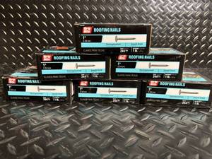 lot 170 image: Grip Rite Roofing Nails 1 in Electrogalvanized Smooth Shank - 244 pcsbox (Lot of 6)