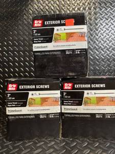 lot 171 image: Grip Rite Exterior Screws PTN3S5 3 in Coarse Thread Sharp Point #2 Philips 5 lb 352 ct (Lot of 4)