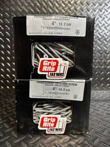 lot 175 image: Grip Rite PrimeGuard Exterior Screws 4 in (10.2 cm) 5 lb - 2-Box Lot