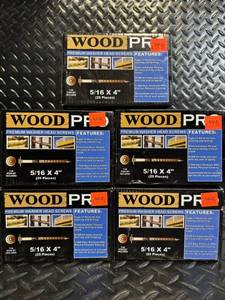 lot 176 image: Wood Pro Premium Washer Head Screws 516 x 4 in - 25 Pieces