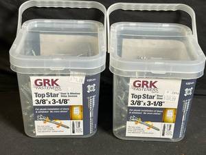 lot 179 image: GRK Top Star Door Shim Screws 38 x 3-18 in - 100 Qty Each (2 Boxes)