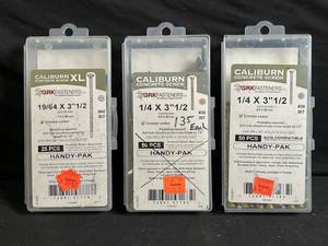 lot 181 image: GRK Fasteners Caliburn Handy-Pak Assortment XLPH Concrete Screws - 255050 PCS (Lot of 3)