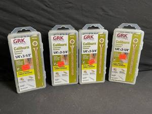 lot 182 image: GRK Caliburn Concrete Screws 14 in x 3-12 in - 50-count Pack - 4 Pack
