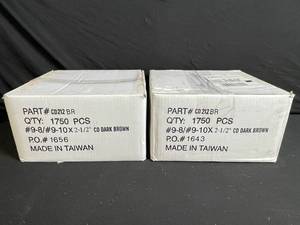 lot 194 image: C-Deck CD212B Composite Deck Screws 9x2-12 Brown Ceramic Coated - 2 Boxes (3,500 pcs)