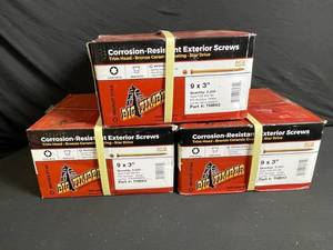 lot 196 image: THB93 Big Timber 9 x 3 Exterior Screws - Bronze Ceramic Coated, 2,000Box (Lot of 4 Boxes)