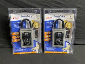 lot 201 image: Kidde AccessPoint Portable KeySafe Original - Holds 3 Keys - 2-Pack