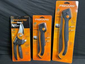 lot 207 image: Fiskars PowerGear2 Pruner PG51, 7in Folding Saw, 10in Folding Saw