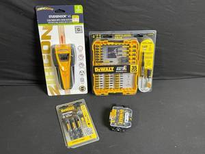 lot 213 image: DEWALT 35-Pc Screwdriver Bit Set & Zircon StudSensor Stud Finder