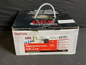 lot 219 image: GRK Fasteners Rugged Structural Screws 516 x 2-12 in - 600 ct