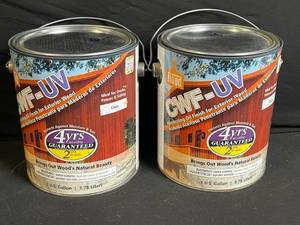 lot 231 image: Flood CWF-UV Exterior Wood Finish - Clear - 1 Gal - 2-Pack
