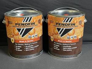 lot 254 image: Penofin Stain & Sealer for Decks, Siding & Fences - 1 Gallon - 2-Pack - Mission Brown