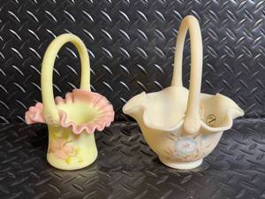 lot 83 image: Jenton Hand Painted Flower Baskets - Lot of 2