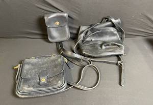 lot A-148 image: Coach Leather Handbags - Lot of 3 Black Purses & Shoulder Bags