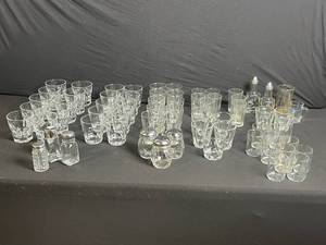 lot 166 image: Glassware Assortment - Clear Drinking Glasses, Tumblers, Shot Glasses and Mugs