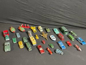 lot 172 image: Vintage Tin Die-Cast Toy Vehicles Collection - Cars, Trucks, Boats & Planes