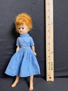 lot 217 image: Vogue Vintage Fashion Doll - Blue Cotton Dress, 11-Inch Tall