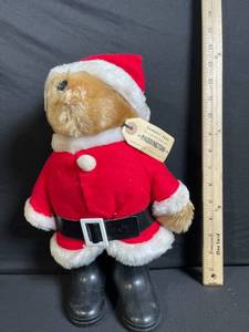 lot 257 image: Paddington Bear Santa Plush - Vintage 1975 Eden Toys, Darkest Peru