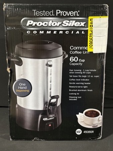 lot 10 image: Proctor-Silex 45060R Commercial Coffee Urn - 60 Cup Capacity