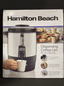lot 20 image: Hamilton Beach Dispenser Coffee Urn 40-Cup Capacity