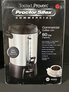 lot 36 image: Proctor-Silex 45060R Commercial Coffee Urn - 60-Cup Capacity