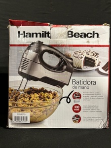 lot 38 image: Hamilton Beach Hand Mixer 300W - 2 Beaters, Whisk, Dough Hooks & Case
