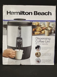 lot 46 image: Hamilton Beach Dispenser Coffee Urn - 40-Cup Capacity
