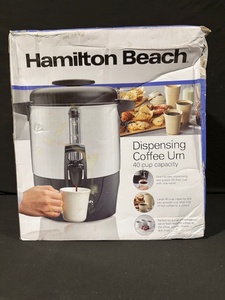 lot 52 image: Hamilton Beach 40-Cup Dispensing Coffee Urn