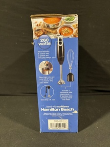 lot 64 image: Hamilton Beach Immersion Blender 59742F 260W - 2-Speed with Whisk