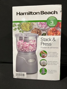 lot 76 image: Hamilton Beach Stack & Press Food Chopper - 3-Cup Capacity, 350W Motor