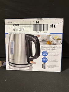 lot 79 image: Hamilton Beach Stainless Steel Kettle - 1.2L 1500W Auto Shutoff