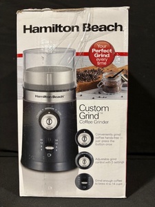 lot 82 image: Hamilton Beach Custom Grind Coffee Grinder 80393FG - 4-14 Cup Capacity, 5 Grind Settings
