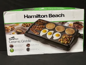 lot 91 image: Hamilton Beach Durathon Ceramic Griddle - Electric Ceramic Nonstick Countertop Griddle